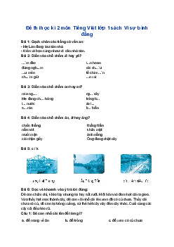 Đề thi học kì 2 môn Tiếng Việt lớp 1 sách Vì sự bình đẳng