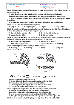 Bộ đề thi Địa Lí 12 học kỳ 2 năm học 2020-2021 (có đáp án)