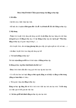 Thuyết trình về tầm quan trọng của động cơ học tập | Văn mẫu lớp 10 Chân trời sáng tạo