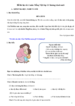 Đề thi học kì 2 môn Tiếng Việt lớp 1 Kết nối tri thức năm 2024 - Đề 1