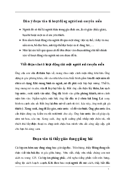 Viết đoạn văn tả hoạt động của một người mà em yêu mến | Tập làm văn lớp 5
