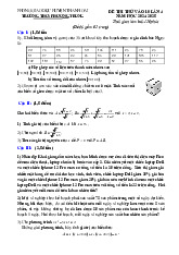 Đề thi thử Toán vào lớp 10 lần 4 năm 2025 trường THCS Phương Trung – Hà Nội