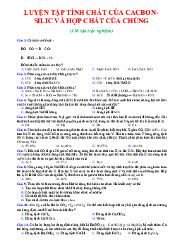 Trắc nghiệm luyện tập tính chất của cacbon silic và hợp chất (có đáp án )