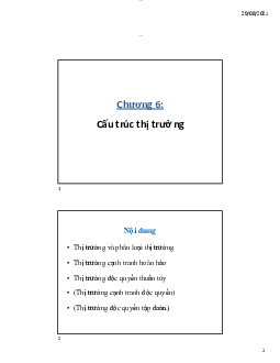 Bài giảng chương 6: "Cấu trúc thị trường" môn Kinh tế vi mô