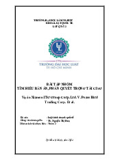KDQT BẢN ÁN NHÓM 2 - Vụ Xiamen ITG Group v. Peace Bird Trading | Môn Luật kinh tế | Đại học Lâm nghiệp