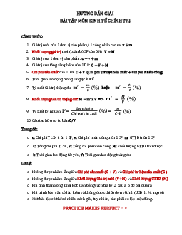Hướng dẫn giải bài tập Kinh tế chính trị Mác-Lênin | Đại học Sư phạm Hà Nội