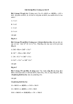 Hóa học 12 - Nhôm