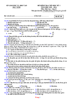 Đề thi cuối học kỳ I năm học 2023-2024 môn sinh 12 sở GD Bắc Ninh (có đáp án)