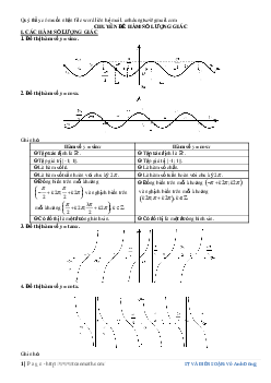 Chuyên đề hàm số lượng giác và phương trình lượng giác – Võ Anh Dũng