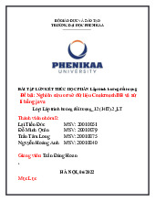Nghiên cứu cơ sở dữ liệu CoakroachDB và xử lí bằng java | Bài tập lớn kết thúc học phần Lập trình hướng đối tượng | Trường Đại học Phenikaa