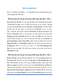 Văn mẫu Ngữ Văn lớp 8: Viết đoạn văn phân tích hai câu thơ gây ấn tượng nhất trong bài thơ Thu điếu | Kết nối tri thức