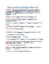 Key Concepts and Terms in Data Structures & Algorithms môn English | Trường Đại học Khoa học Tự nhiên, Đại học Quốc gia Thành phố Hồ Chí Minh