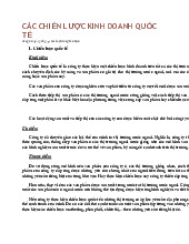 Tài liệu các chiến lược kinh doanh quốc tế | Trường Đại học Kinh Tế TPHCM