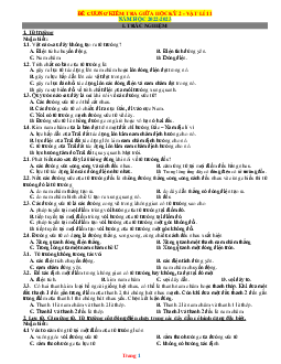 Đề cương kiểm tra giữa học kỳ 2 Lý 11 năm học 2022-2023