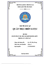Phân Tích Môi Trường Bên Trong của VinFast | Bài thảo luận quản trị chiến lược