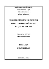 Báo cáo Tổ chức công tác kế toán tại Công ty cổ phần PNJ môn Tổ chức công tác kế toán | Đại học Đồng Tháp