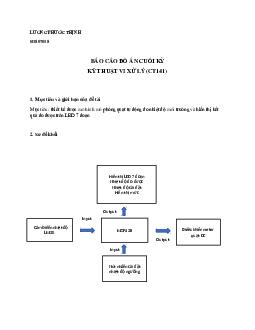 Báo cáo đồ án cuối kỳ môn Kỹ thuật vi xử lý