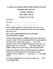 Đề thi giữa kì 1 môn Anh lớp 12 năm 2025 - THPT Chuyên Nguyễn Tất Thành