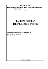 Tài liệu học tập Pháp luật đại cương | Đại học Kinh tế kỹ thuật công nghiệp