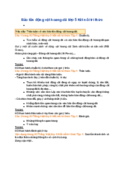 Giải SGK Tiếng Việt 5 trang 63 Bài 12: Bảo tồn động vật hoang - Kết nối tri thức (Tập 1)