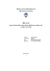 Bài tiểu luận  - Triết học Mác Lenin| Đại học Kinh Tế Quốc Dân