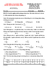 Đề giữa kỳ 2 Toán 10 năm 2024 – 2025 trường THPT Nguyễn Trung Thiên – Hà Tĩnh có đáp án
