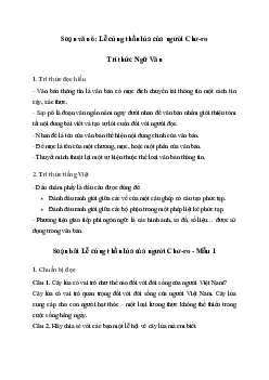 Soạn bài Lễ cúng Thần Lúa của người Chơ-ro - Ngữ Văn 6 Chân trời sáng tạo