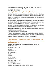 Giải Toán lớp 4 trang 45, 46, 47 Bài 19: Tìm số trung bình cộng