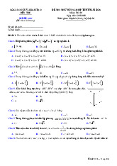 Đề thi thử tốt nghiệp THPT năm 2025 môn Toán sở GD&ĐT Bến Tre