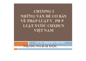 Chương I: Những vấn đề cơ bản về pháp luật môn Pháp luật kinh doanh | Đại học Kinh tế Thành phố Hồ Chí Minh