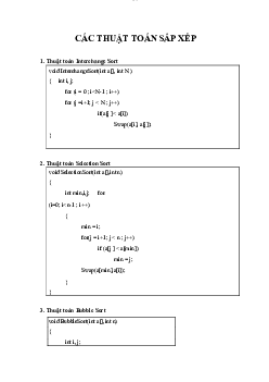 Bài giải - code các thuật toán sắp xếp | Trường Đại học CNTT Thành Phố Hồ Chí Minh