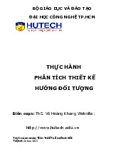 TH Pttkht HDT Thực Hành Phân Tích Thiết Kế Hướng Đối Tượng 2022. Môn Phân tích thiết kế hệ thống | Đại học Công nghệ Thành phố Hồ Chí Minh