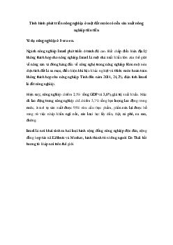 Tình hình phát triển nông nghiệp ở một đất nước có nền sản xuất nông nghiệp tiên tiến - Kết Nối Tri Thức