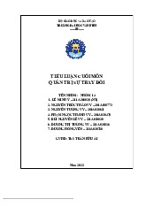 Tiểu luận Quản trị sự thay đổi môn Tinh thần khởi nghiệp - Trường Đại học Văn Hiến.