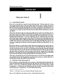 Bài giảng môn Quản trị học đại cương chương 1: Nhập môn Quản lý