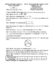 Đề thi thử Toán vào lớp 10 năm 2025 – 2026 phòng GD&ĐT Cẩm Xuyên – Hà Tĩnh có đáp án
