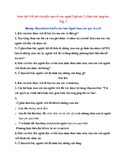 Soạn bài Viết bài văn biểu cảm về con người | Ngữ Văn 7 Chân Trời Sáng Tạo tập 2