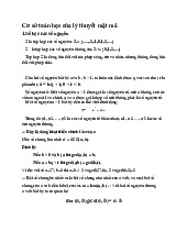 Cơ sở toán học - Tập hợp Z và đồng dư môn Lý thuyết mật mã | Trường Đại học Bách Khoa Hà Nội