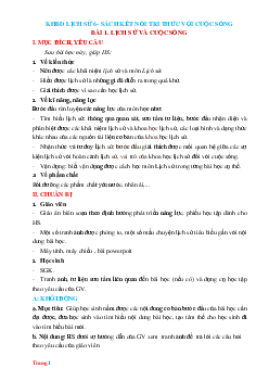Giáo án sách kết nối tri thức môn Lịch Sử 6 cả năm phương pháp mới