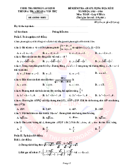 Đề thi học kì 2 Toán 9 năm 2023 – 2024 trường THCS Hoàng Văn Thụ – Nam Định
