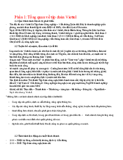 Tiểu luận " Cơ cấu tổ chức tập đoàn Viettel" | Đại học Thăng Long