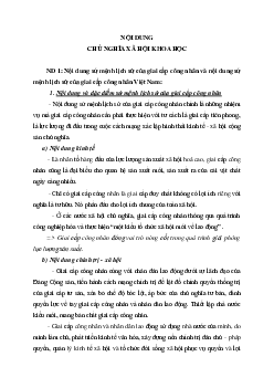 Tóm tắt lý thuyết Chủ nghĩa xã hội khoa học