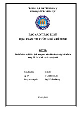 Tìm hiểu thời kỳ 1930 – 1941 trong quá trình hình thành và phát triển tư tưởng Hồ Chí Minh và rút ra nhận xét | Bài thảo luận tư tưởng Hồ Chí Minh