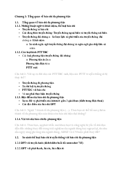 Lý thuyết môn Báo chí Đa phương tiện nội dung chương 1 "Tổng quan về Báo chí Đa phương tiện"