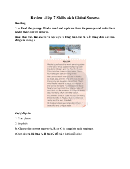 Review 4 lớp 7 Skills sách Global Success