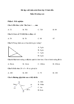 Phiếu bài tập cuối tuần lớp 3 - Tuần 18 (nâng cao) |  Cánh Diều