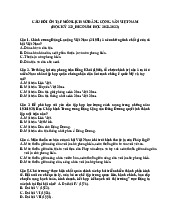 Bài tập môn LSĐ/ Trường đại học Nguyễn Tất Thành