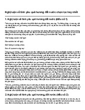 Nghị luận về tình yêu quê hương đất nước chọn lọc hay nhất | Ngữ văn 9