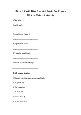 Đề thi giữa kỳ học kỳ 1 môn Tiếng Anh lớp 1 năm học 2024 - 2025 - Đề số 6 | Bộ sách Chân trời sáng tạo