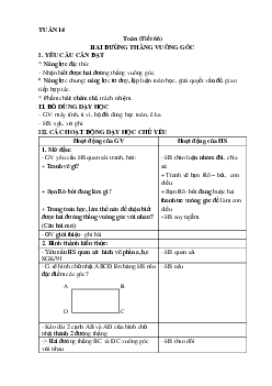 Giáo án Toán lớp 4 Tuần 14 | Kết nối tri thức
